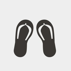 flipflops icon vector illustration and symbol for website and graphic design