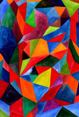 Multicolored and textured background.Abstract watercolor illustration.