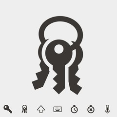 keys icon vector illustration and symbol for website and graphic design