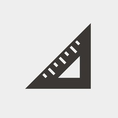 set square icon vector illustration and symbol for website and graphic design