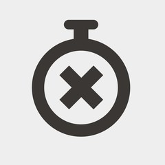 time up clock icon vector illustration and symbol for website and graphic design