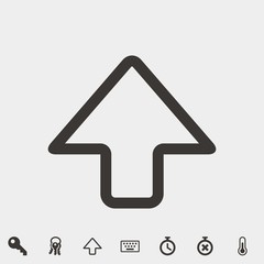 up arrow icon vector illustration and symbol for website and graphic design