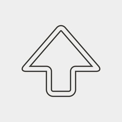up arrow icon vector illustration and symbol for website and graphic design