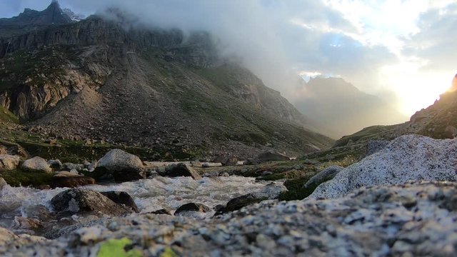 Timelapse video of a beautiful sunset in Parvati Valley, Himachal Pradesh India