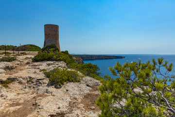 Fototapeta na wymiar Travels-Landscapes lighthouses and towers Cabo Blanco Majorca
