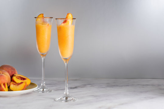 Frozen Peach Bellini Mocktail