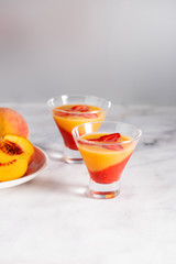 Peach and Strawberry Fizz