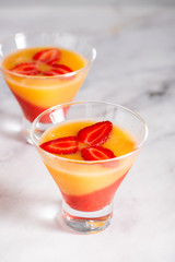 Peach and Strawberry Fizz