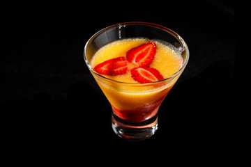 Peach and Strawberry Fizz