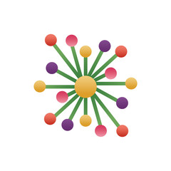 cute flower spring degradient style icon