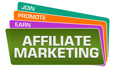 Affiliate Marketing Text Green Colorful Squares Stack 
