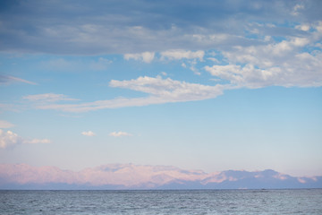Landscape of the Red sea in Dahab, Egypt