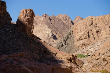 Scene of the desert in south Sinai