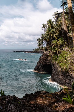 Tropical Island Cave in São Tomé e Príncipe Africa