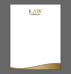 Law or Attorney Letterhead Template for Print with Logo