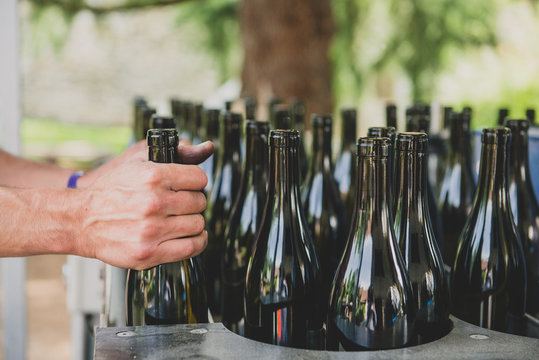 Cha&icirc;ne d'embouteillage de vin