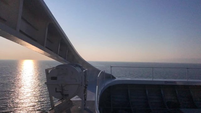 Time lapse ferry tour at sunrise