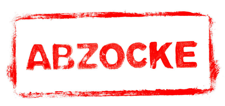 Roter Stempel Rahmen: Abzocke