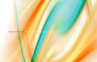Abstract background - fluid color gradient waves, with dynamic motion line effect. Vector Illustration For Wallpaper, Banner, Background, Card, Book Illustration, landing page