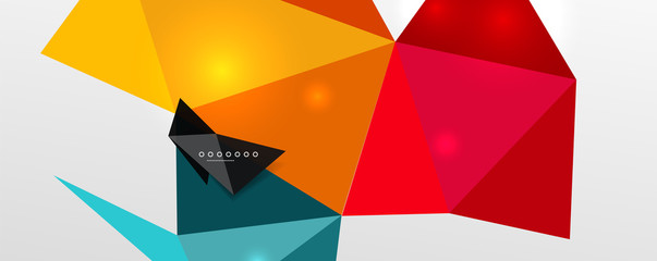 Abstract background - trendy low poly triangle shapes polygonal pattern. Vector Illustration For Wallpaper, Banner, Background, Card, Book Illustration, landing page