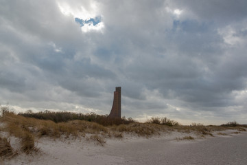 Wintersturm an der Kieler Förde in der Ostsee, hier am Strand von Laboe