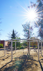 Fototapeta na wymiar Parque infantil en Masquefa, Anoia, Barcelona, ​​Catalunya, Spain, Europe