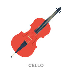 cello flat icon on white transparent background. You can be used black ant icon for several purposes.