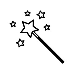 magic wand - magic stick icon vector design template