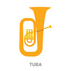 tuba flat icon on white transparent background. You can be used black ant icon for several purposes.