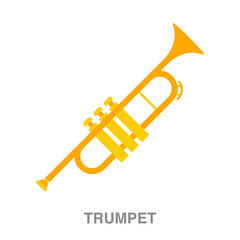 trumpet flat icon on white transparent background. You can be used black ant icon for several purposes. © Elvin