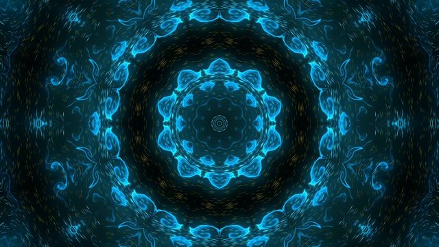 Animation of kaleidoscope pattern abstract background