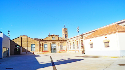 Fototapeta na wymiar Antigua fábrica rehabilitada como casa de la cultura de Masquefa, Barcelona, Catalunya, España, Europa