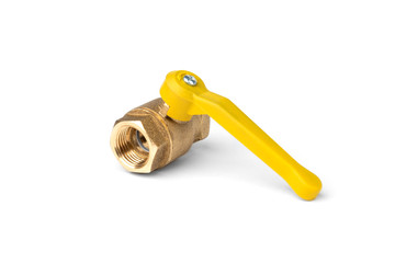 Gas tap isolated on white background.