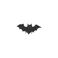 Vector hand drawn icon, a bat. Dangerous chinese disease carrier. Wuhan coronavirus 2019-nCoV.