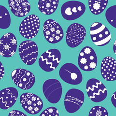 Easter eggs, seamless background, pattern. Vector illustration. - 324207768