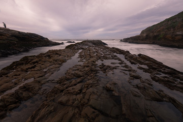 Fototapeta premium Spooner's Cove in Montaña de Oro state park, California, United States.