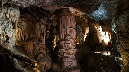 Postojna caves are beautiful. Cave landscapes in Adelsberg, Slovenia.