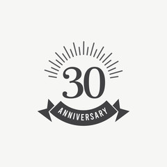 30 Years Anniversary Celebration Vector Template Design Illustration