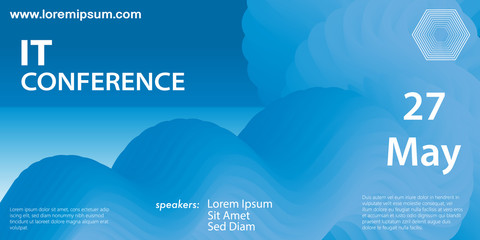 Conference design template. Vector illustration.