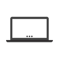 Laptop icon - simple flat design isolated on white background