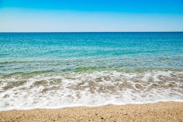 Exotic blue tropical ocean / sea tropical scenery.
