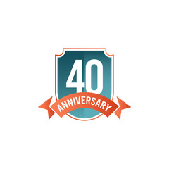 40 Years Anniversary Celebration Vector Template Design Illustration