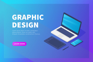 graphic design job for designer professional for website template or landing homepage