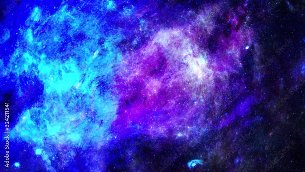 Wall mural animation view to travelling across the universe in moving