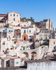 Naklejka premium Skyline view of the Sassi of Matera