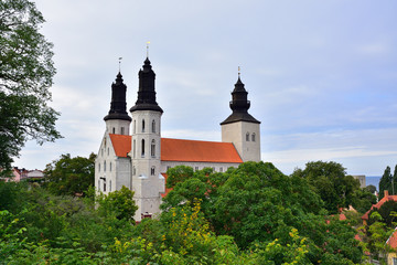 Fototapeta na wymiar Dom zu Visby , Sankt-Maria-Kirche auf Gotland