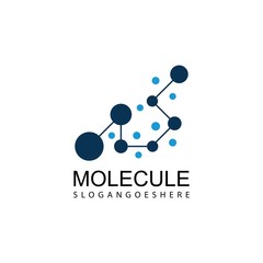 Molecule DNA Bio abstract Logo design vector template.Bionic Technology laboratory Logotype concept icon.