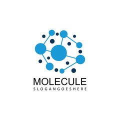 Molecule DNA Bio abstract Logo design vector template.Bionic Technology laboratory Logotype concept icon.