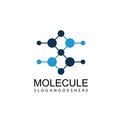 Molecule DNA Bio abstract Logo design vector template.Bionic Technology laboratory Logotype concept icon.