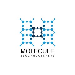 Molecule DNA Bio abstract Logo design vector template.Bionic Technology laboratory Logotype concept icon.